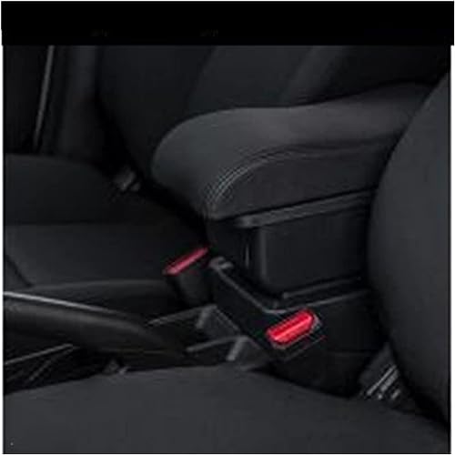 PURX Auto Armlehnen für VW Touran Caddy 2004-2019,Mittelarmlehne Mittelkonsole Aufbewahrungsbox mit 3 USB-Ladeanschluss,A von PURX