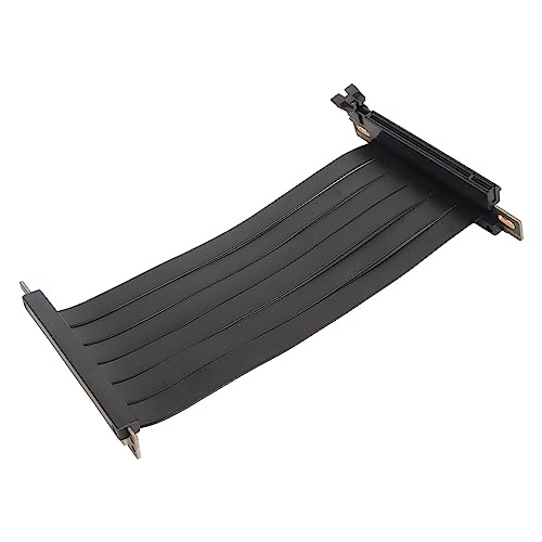 PUSOKEI Flexibles Hochgeschwindigkeits-PCIE 3.0 X16 Riser-Kabel, Plug-and-Play-Grafikkarten-Erweiterungsadapter für vertikale Montage - 180°-Abschirmung, einfaches Kabelmanagement (70cm) von PUSOKEI