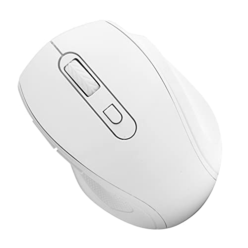 PUSOKEI Drahtlose Maus, 2,4 G Ergonomische Drahtlose Optische Maus mit USB-Nano-Empfänger, 1600DPI 6-Tasten-Akku-Maus, für PC, Tablet, Laptop, Notebook (Weiss) von PUSOKEI