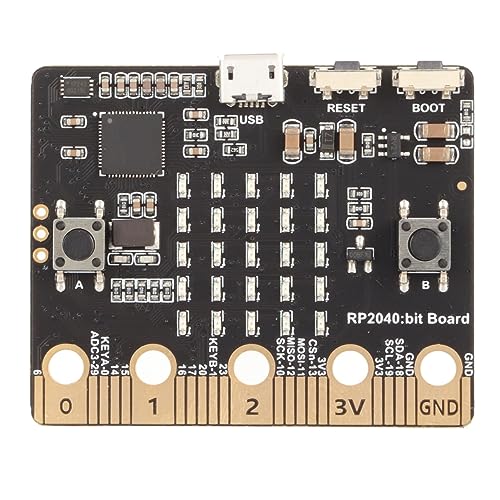 PUSOKEI RP2040 Micro Bit Development Board mit LED-Licht und 5x5 LED Zur Programmierung der Robotersteuerung, RP2040-Prozessor von PUSOKEI