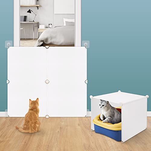 32X36 Katzenzaun für Schlafzimmer/Wohnzimmer Gebrauch, Keine bohrende Katzensieb-Tür, abnehmbare Katzentürbarriere, wasserdichtes Katzentor von PWEZON