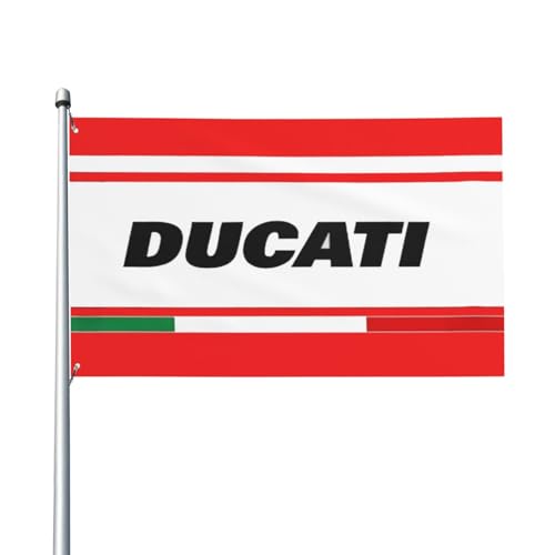 Compatible With Ducati Flagge, 90 x 150 cm, Außenflaggen, Gartenflaggen, Hausflaggen, Banner-Dekoration für Hof, Veranda, Rasen, Heimdekoration von PWXNFASS