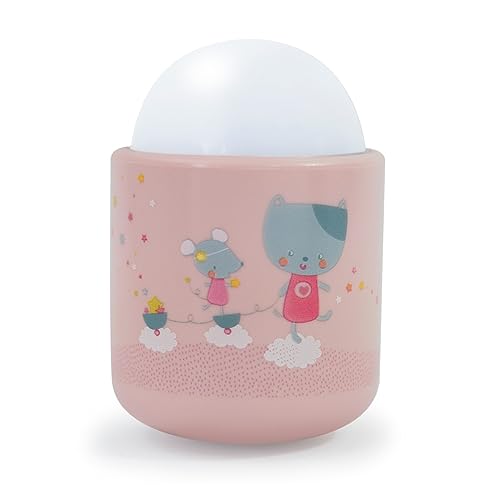 Pabobo - Lolabella - tragbare weiche LED-Licht für Baby und Kind - Wieder aufladbar - 70 Stunden Akkulaufzeit ohne Batterie - rosa von Pabobo