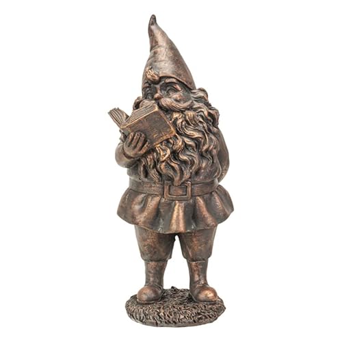 Pacific Giftware Gartenzwerg Figur liest Buch | Bronzierter Deko Zwerg Pacific Giftware Gartenzwerg Figur liest Buch | Bronzierter Deko Zwerg von Pacific Giftware