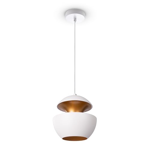 Paco Home Industrielle Hängelampe Deckenlampe Vintage Pendelleuchte Aus Stahl Kronleuchter Ø20cm Breit Esszimmer Küche Esstisch 1,5m Textilkabel E27 von Paco Home