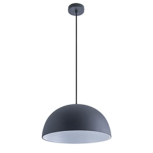 Paco Home Industrielle Hängelampe Deckenlampe Pendelleuchte Alluminium Kronleuchter Ø40,5cm Esszimmer Küche Esstisch Vintage 1,5m Textilkabel E27 von Paco Home