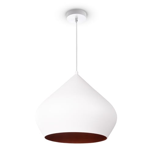 Paco Home Industrielle Hängelampe Deckenlampe Vintage Pendelleuchte Alluminium Kronleuchter Ø38cm Esszimmer Küche Esstisch 1,5m Textilkabel E27 von Paco Home