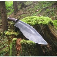Handgemachte Schmiede Kukri Messer, Schmied Traditionelle Arbeit, Bushcraft, High Carbon Werkzeug, Falcata, Kopis von Pagafanshop
