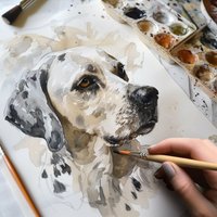 Handgemaltes Portrait Eines Haustieres. Tierporträtmalerei. Personalisiertes Hundeportrait. Personalisierte Aquarell Hundemalerei. Haustier Vom Foto von PaintMyPetWatercolor