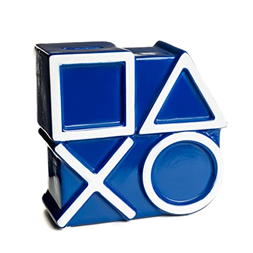 Paladone Playstation Icons Spardose - Offiziell lizenzierte Gaming-Merchandise, Blau von Paladone