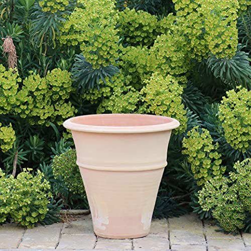 Palatina Werkstatt Terracotta Blumentopf Yucca 30cm - In 100% Handarbeit gefertigtes Unikat – Schmücken Sie Ihr Zuhause mit dem winterfesten Pflanzkübel für den Innen- & Außenbereich von Palatina Werkstatt