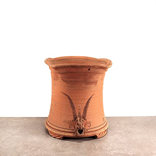 Palatina Werkstatt quadratisches Pflanzgefäß Blumentopf aus Terracotta, handgefertigtes Pflanzgefäß für Balkon Garten Terrasse (XL) von Palatina Werkstatt