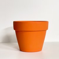 6 "Orange Terrakotta Pflanztopf Mit Drainageloch, Matte Oberfläche von PalettePots