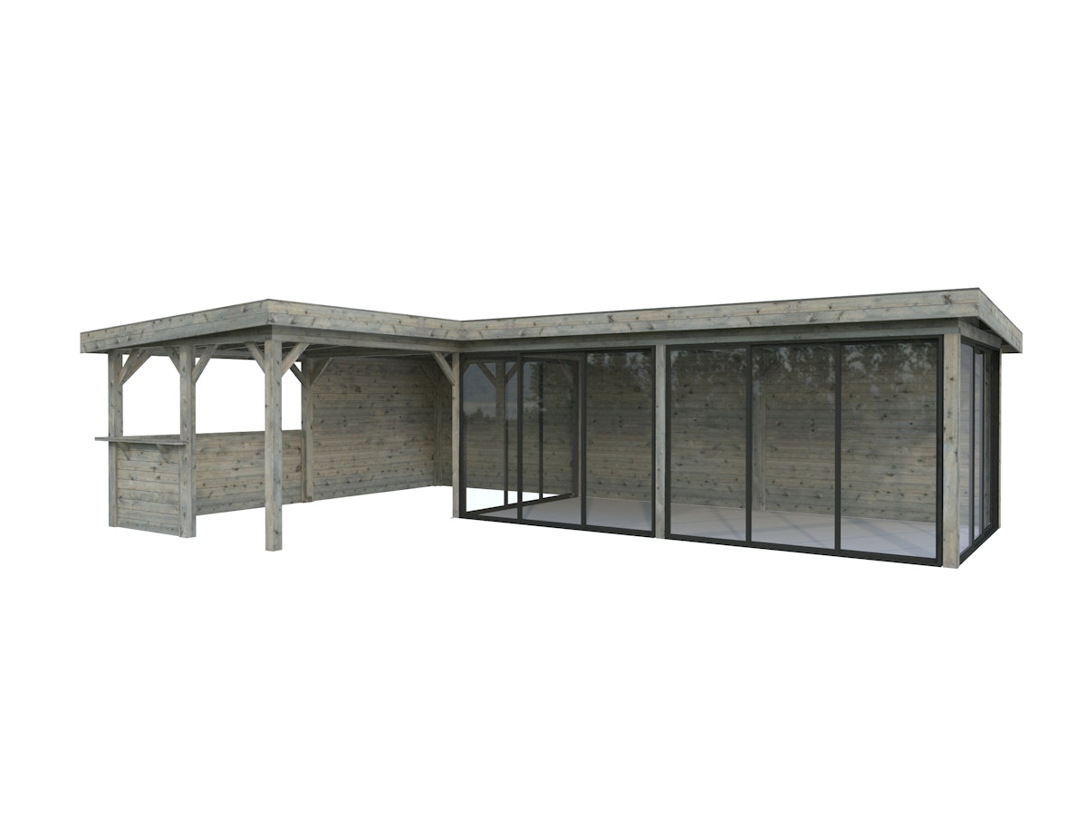 Palmako Carport/Pavillon Connect Lenna 33,2 m² Set 421 Slide grau tauchgrundiert Palmako Carport/Pavillon Connect Lenna 33,2 m² Set 421 Slide grau tauchgrundiert von Palmako