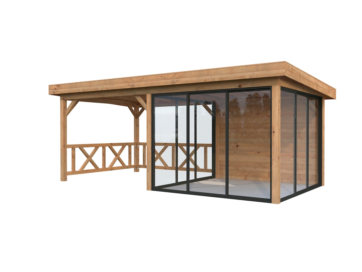 Palmako Gartenhaus Connect Lenna 16,6 m² Set 704 Slide Plus mit Isolierglas-Schiebetüren - 28 mm hellbraun tauchgrundiert Palmako Gartenhaus Connect Lenna 16,6 m² Set 704 Slide Plus mit Isolierglas-Schiebetüren - 28 mm hellbraun tauchgrundiert von Palmako