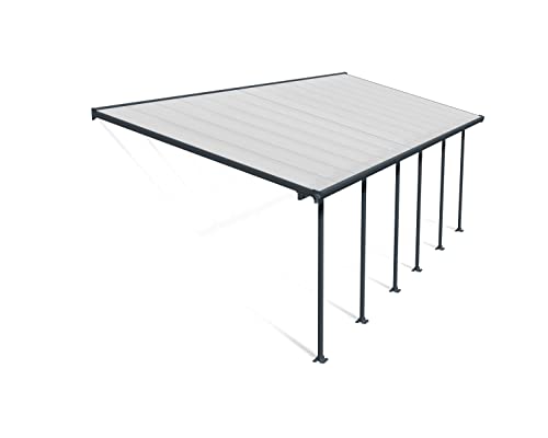 Palram Canopia by Terrassenüberdachung Alu Feria 3X8.51 Polycarbonat Hohlkammerplatten Pergola 851 x 300 cm Grau zur Überdachung ihrer Terrasse. von Palram