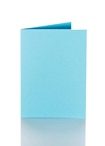 Paper24 25 Faltkarten A6 240g/m² Blau für Briefumschläge im Format DIN C6 von Paper24