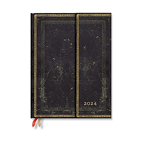 Arabica (Old Leather Collection) Ultra Vertical 12-month Dayplanner 2024 (Wrap Closure) von Paperblanks