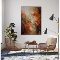 Abstrakte Kunst Mit Acryl/Orangene Töne Poster Premium Ap3057 Abstract Art Wandbilder von PapergramArt