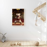 Maus Portrait/Kung Fu Poster Premium Ap3119 Animal Art Wandbild Wandbilder von PapergramArt