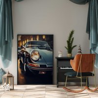 Porsche Elfer Poster/Oldtimer Premium Ap3079 Car Art Wandbild Wandbilder von PapergramArt