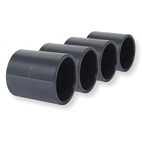 Paradies Pool GmbH PVC Fitting Klebemuffe Ø 50mm, Qualität aus Europa, Menge: 4 Stück von Paradies Pool GmbH