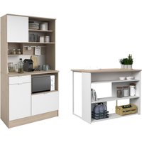 Parisot Schrank-Set "Socool 1, Theke und Küchenbuffet, Made in Europe, viel Stauraum", (2 St.), TOPSELLER Theke als Tresen nutzbar von Parisot