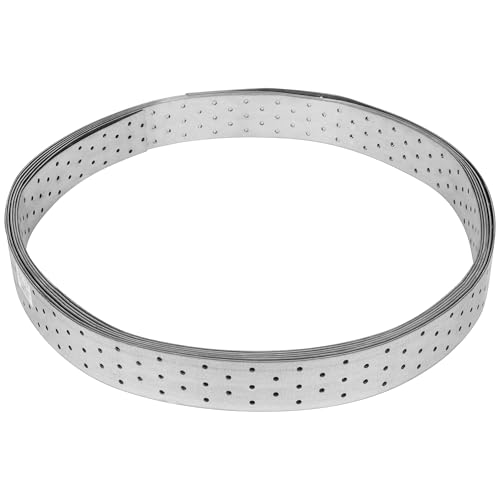 Tischlerei Montageband für Bauwesen Montage Lochband Stahl Rolle Verzinkt Montagelochband Stahlband 80 mm x 2 mm x 10 lfm von Parotec