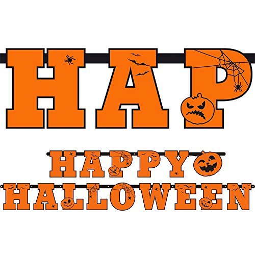 Halloween Girlande Happy Halloween ca. 210 cm lang Girlanden Banner von PartyDeco