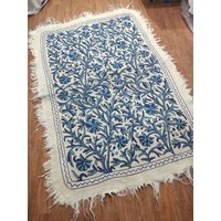 Kashmir Namda, Kashmir Teppiche, Handbestickte Teppiche, Boho Teppiche, Wohnkultur, Wollteppiche-6Ft×4Ft von PashminastoreArt