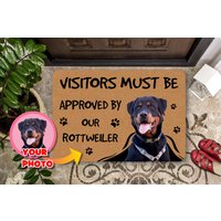 Personalisierte Rottweiler Fußmatte, Individuelle Rottweiler-Besitzer Willkommensmatte, Housewarming-Dekoration Geschenk, Abschlussgeschenk Für von PassionifyCO