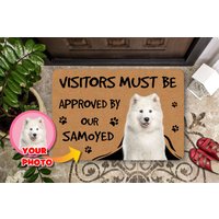 Personalisierte Samojede Fußmatte, Benutzerdefinierte Besitzer Willkommensmatte, Housewarminggeschenk Abschlussgeschenk Für Hund Mutter, Haustier von PassionifyCO