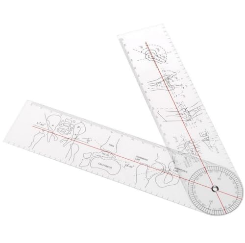 Plastikgoniometer 360 Grad Winkel Lineal Lurer -Protraktor -Werkzeug für Körperverbindungen mit 15 cm von Pastoralist
