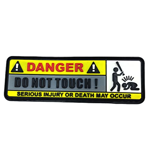 Danger Do Not Touch Gelb PVC Klett Emblem Abzeichen Patch von Patch Nation