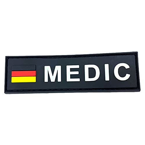 Deutsches Deutschland Medic Leuchten im Dunkeln PVC Airsoft Paintball Klettverschluss-Flecken Cosplay Patch von Patch Nation