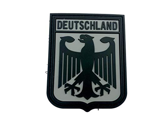 Deutschland Adler Grau Flaggen PVC Klett Emblem Abzeichen Patch von Patch Nation