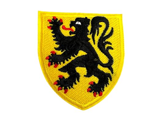 Flandern Flandern Flandern Belgien Flagge Wappen bestickt Eisen auf Patch von Patch Nation