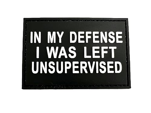 In My Defense I was Left Unsupervised Paintball Airsoft PVC Morale Patch von Patch Nation