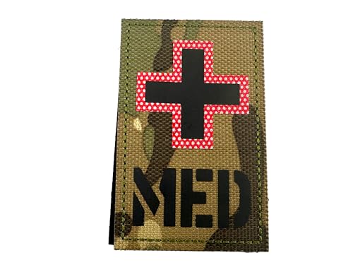 MED Medic Field Paramedic Multicam Tactical Laser Cut Airsoft Field Patch (Schwarz) von Patch Nation