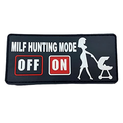 Milf Hunting Mode ON Schwarz PVC Airsoft Paintball Klett Emblem Abzeichen Patch von Patch Nation