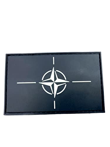 NATO Flagge Taktisch PVC Airsoft Paintball Klettverschluss-Flecken Kader Patch (Schwarz Leuchten im Dunkeln) von Patch Nation