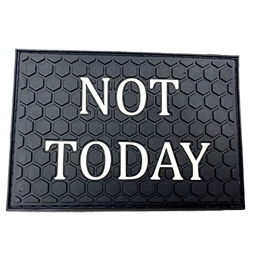 Not Today PVC Airsoft Paintball Klett Emblem Abzeichen Morale Patch (Schwarz Leuchten im Dunkeln) von Patch Nation