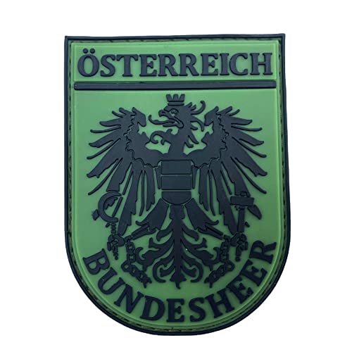 Österreich Bundesheer Österreichische Armee Grün Airsoft Klett PVC-Patch von Patch Nation