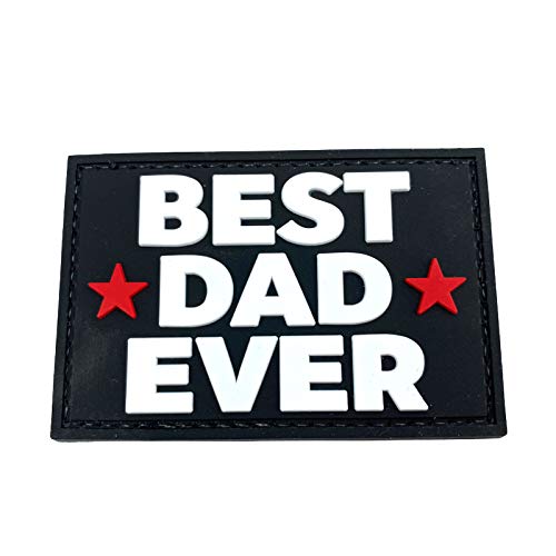 Patch Nation Best Dad Ever PVC Airsoft Paintball Klett Emblem Abzeichen Patch von Patch Nation