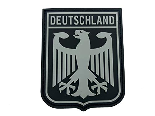 Deutschland Adler Schwarz Grau Flaggen PVC Klett Emblem Abzeichen Patch von Patch Nation