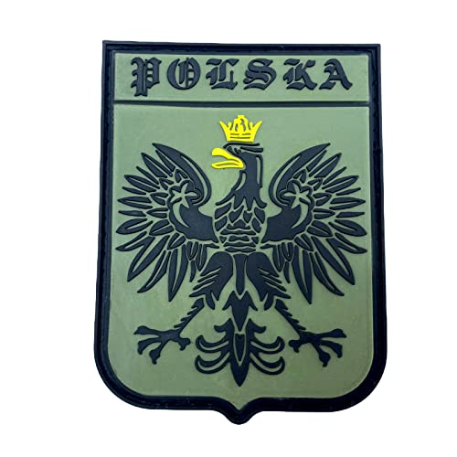 Polska Polen Wappen Grün Crest Flagge Airsoft Klettverschluss PVC-Patch von Patch Nation