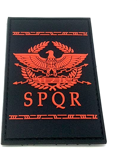 SPQR Antike Römische Republik Rot PVC Airsoft Paintball Klett Emblem Abzeichen Patch von Patch Nation