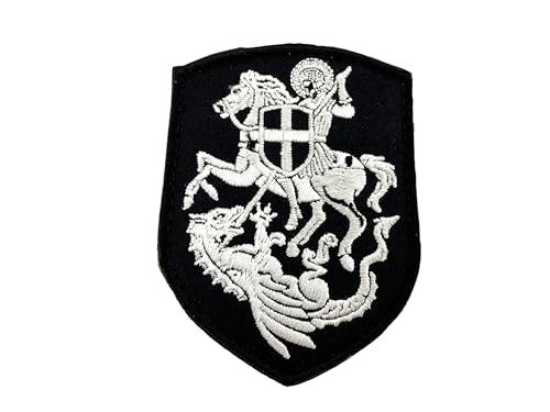 Tempelritter St. George & Dragon Crusader Tactical Embroidered Airsoft Morale Patch (Black) von Patch Nation