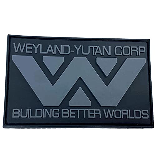 Weyland Yutani Building Better Worlds Grau Airsoft PVC Klett Emblem Abzeichen Patch von Patch Nation