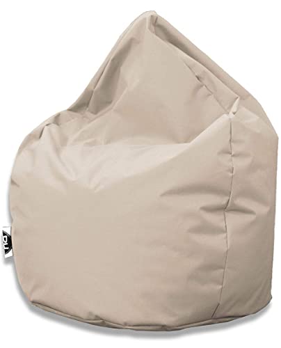 PATCH HOME Patchhome Sitzsack Tropfenform - Creme für In & Outdoor XL 300 Liter - mit Styropor Füllung in 25 versch. Farben und 3 Größen von PATCH HOME